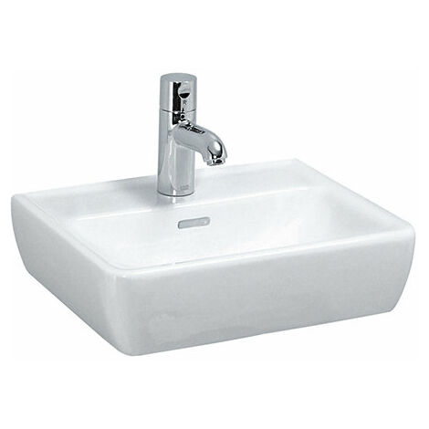 Laufen PRO A Lave-mains, 1 trou pour robinet, avec trop-plein, 450x340, blanc, Coloris: Manhattan - H8119510371041