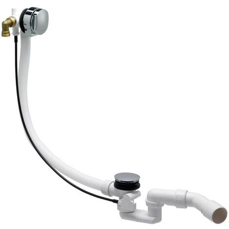 Laufen Pro - Bonde et trop-plein pour baignoire, avec remplissage, chrome H2951110040001
