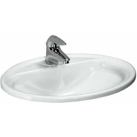 Laufen Pro - Lavabo da incasso, 56x44 cm, 1 foro per miscelatore, bianco H8139510001041
