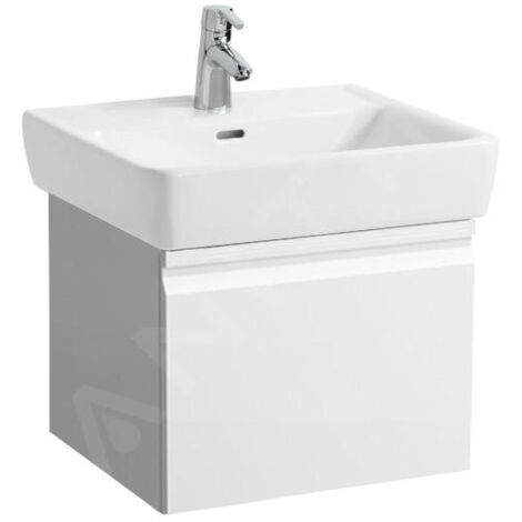 Laufen Pro - Meuble pour lavabo, 520x450x390 mm, 1 tiroir, blanc brillant H4830340954751