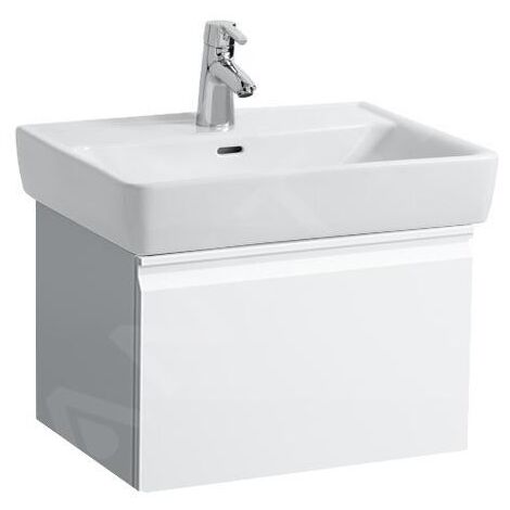 Laufen Pro - Meuble pour lavabo, 570x450x390 mm, 1 tiroir, blanc brillant H4830410954751