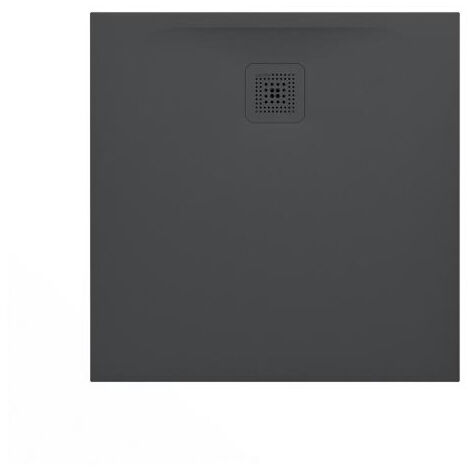 Laufen Pro Plato de ducha extraplano cuadrado Marbond gelcoat, desagüe lateral 80x80, antracita mate H2109500780001