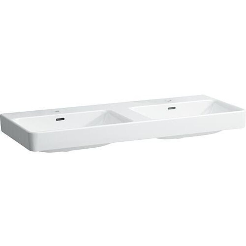 Laufen - pro s lavabo double, 1 trou pour robinet, avec trop-plein,