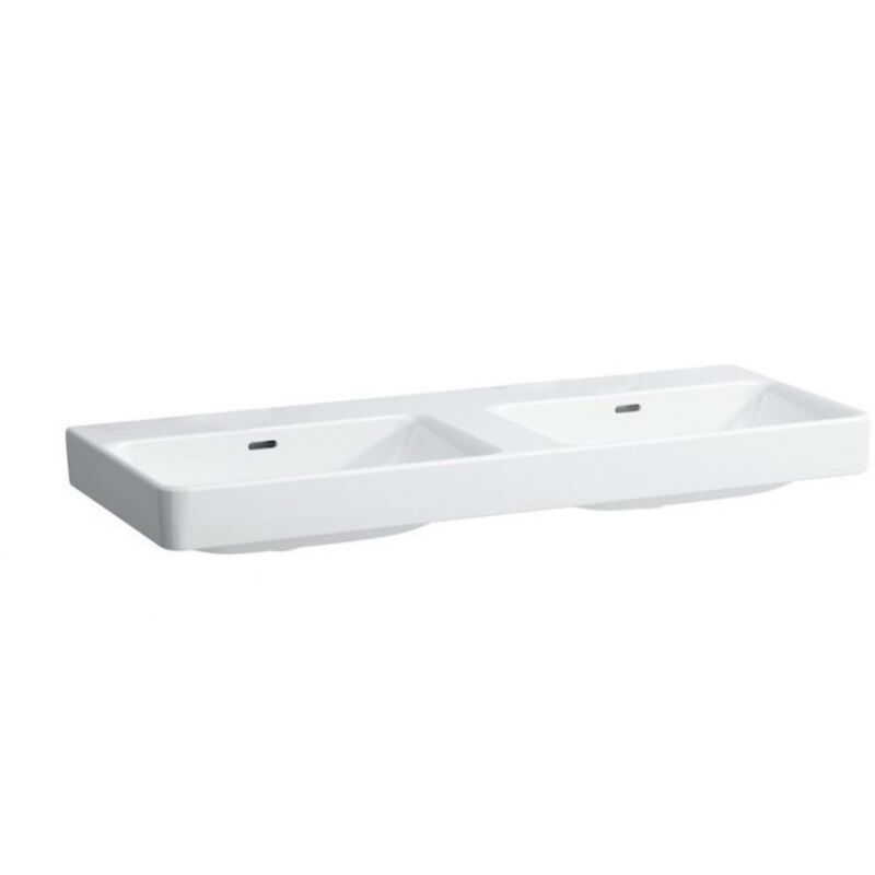 Pro s - Double-lavabo 120x47 cm, sans trou pour robinetterie, avec lcc, blanc H8149664001091 - Laufen