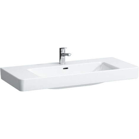 LAUFEN PRO S lavabo 1050 x 460 mm con troppopieno, versione rubinetto monoforo bianco LCC LAUFEN