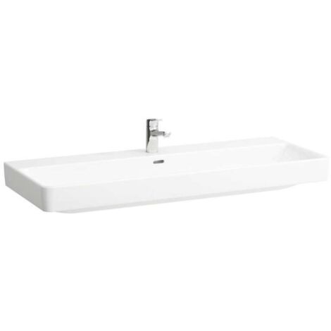 LAUFEN PRO S lavabo 1200 x 460 mm con rebosadero, versión 1 orificio para grifería blanco LCC LAUFEN