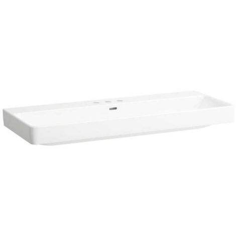 LAUFEN PRO S lavabo 1200 x 460 mm con troppopieno, 3 fori per rubinetteria, bianco LAUFEN