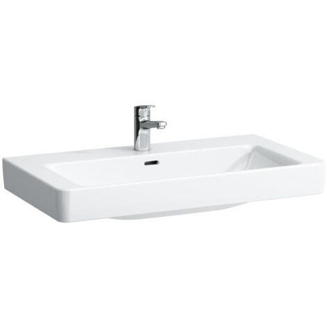 LAUFEN PRO S lavabo 850 x 460 mm avec trop-plein, sans trou pour robinet blanc LCC LAUFEN