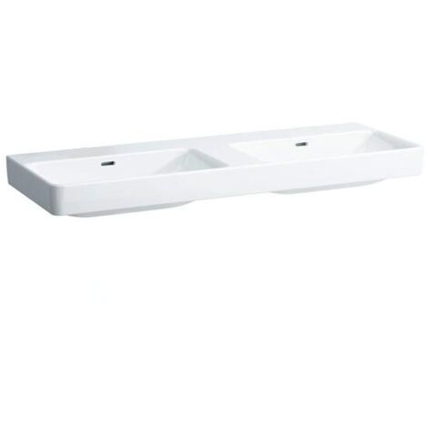 LAUFEN PRO S lavabo double, sans trou pour robinet, avec