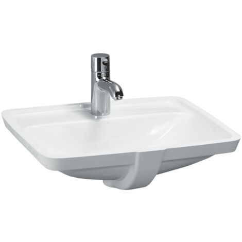 LAUFEN PRO S lavabo encastré, sans trou pour robinet, avec