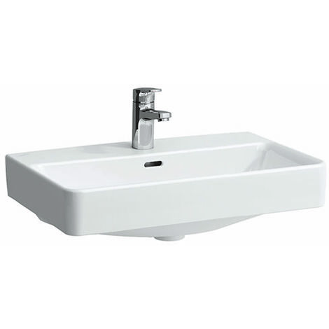 Laufen PRO S Lave-mains Compact, sans trou pour robinet, avec trop-plein, 600x380, blanc, Coloris: Blanc avec LCC - H8189594001091