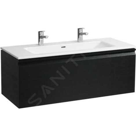 Laufen Pro S - Meuble avec double-lavabo, 1200x530x500 mm, 1 tiroirs, wengé H8609684231071