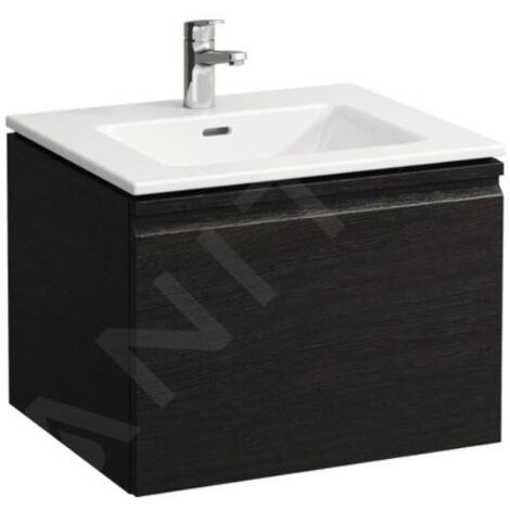 Laufen Pro S - Meuble avec lavabo, 600x500 mm, 1 tiroirs, wengé H8609614231041