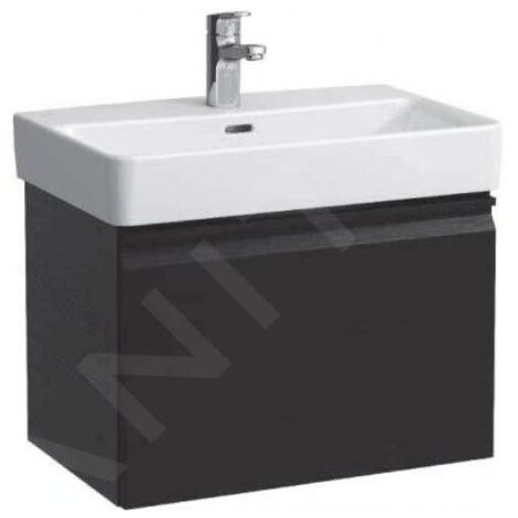 Laufen Pro S - Meuble avec lavabo, 600x500 mm, wengé H8609624231041