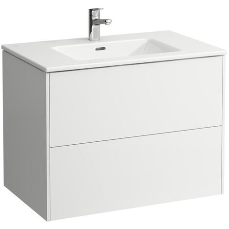 Laufen Kartell Meuble sous-lavabo avec découpe à gauche, 1200x270x610 mm, 1 porte, 2 volets, Coloris: gris caillou - H4082910336411