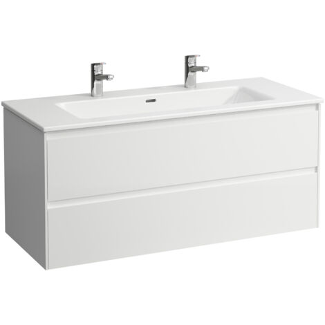 LAUFEN PRO S Set Lani Komplettset 1200, Waschtisch, 2 Hahnlöcher,