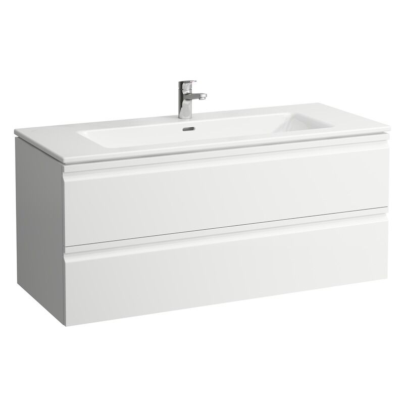 

Laufen Pro S Set, lavabo, 1 agujero para grifo, rebosadero, incl. mueble bajo lavabo, 2 cajones, 1200x500mm, color: grafito - H8619674801041