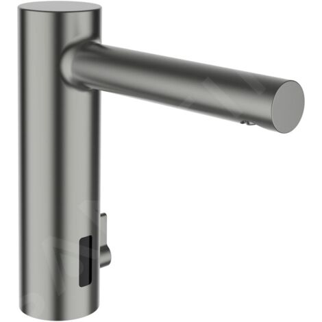 Laufen Twintronic - Mitigeur de lavabo électronique, avec mélangeur, alimentation par batterie, inox brossé HF707003423060