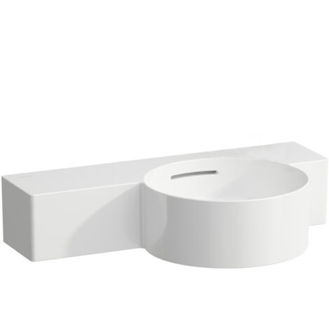 LAUFEN Val lavabo con enjuague manual, sin agujero para grifo,