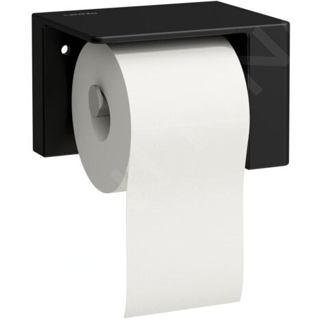 Laufen VAL - Porte-rouleau toilette avec couvercle, noir mat H8722817160001