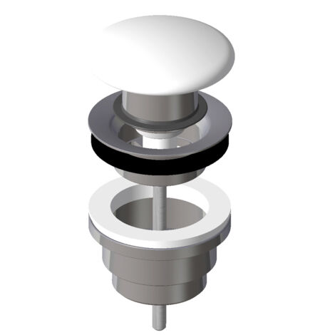 LAUFEN Vanne de vidange, Push-Open, avec couvercle, pour lavabo