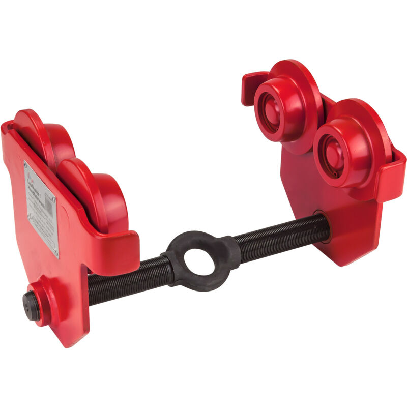 Image of Dema - Laufkatze Schienenlaufkatze Handfahrwek Rollfahrwerk Seilwinde Kettenzug 0,5t