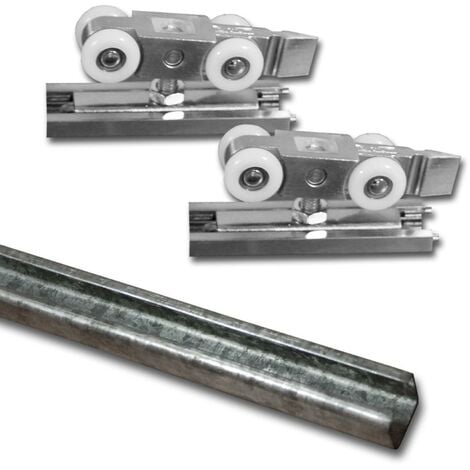 TEILEMAGNET Laufschiene Stahl 2m + Beschlagset bis 100 kg