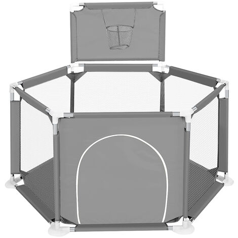 AUGIENB Laufstall Baby Laufgitter Schutzgitter Absperrgitter Spielstall 130x65CM Blau Hasaki