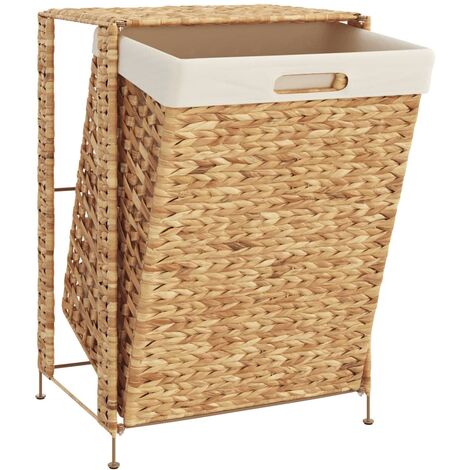 Laundry Basket 44x34x64 cm Water Hyacinth vidaXL