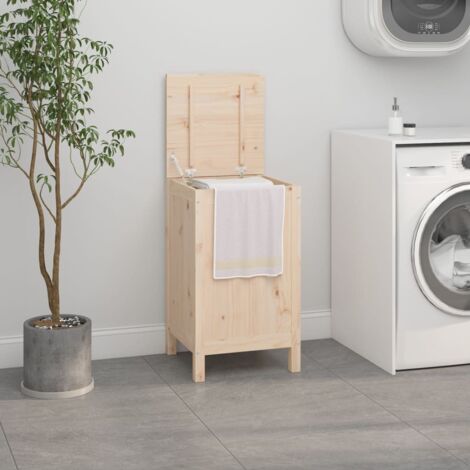 Laundry Box 44x44x76 cm Solid Wood Pine vidaXL