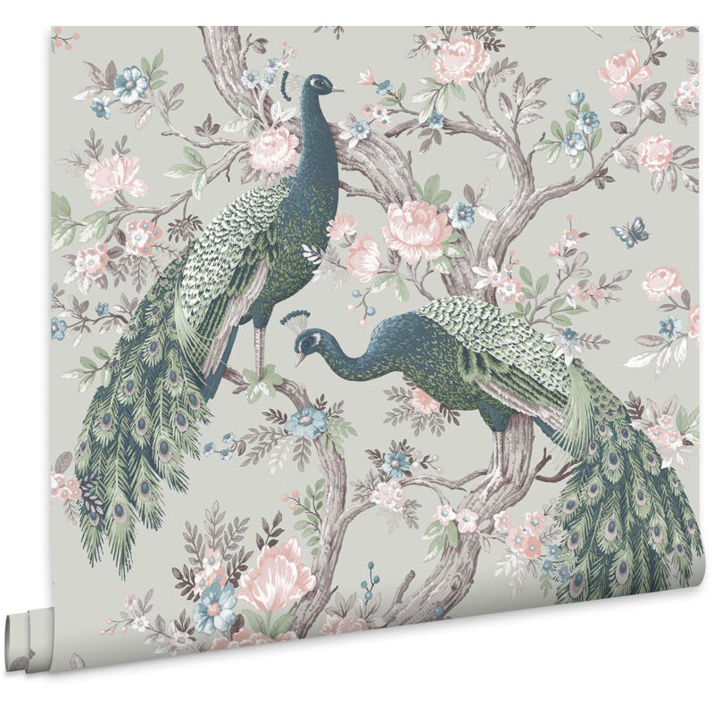 Belvedere Grun Vliestapete 10mx52cm - Laura Ashley