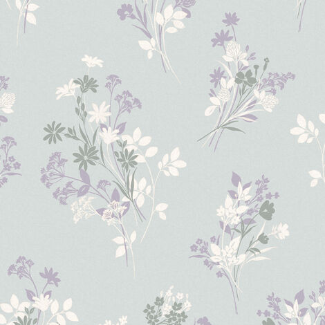 Laura Ashley Igerna Vliestapete Pale Duck Egg Blue 10mx52cm