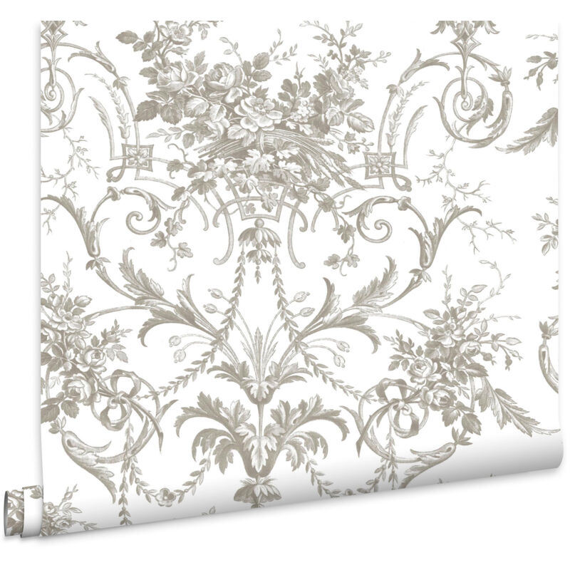 Laura Ashley Tuileries Grau Vliestapete 10mx52cm