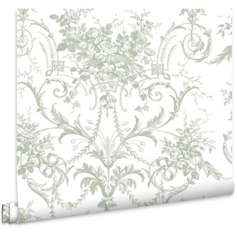 Tuilieries Grun Vliestapete 10mx52cm - Laura Ashley