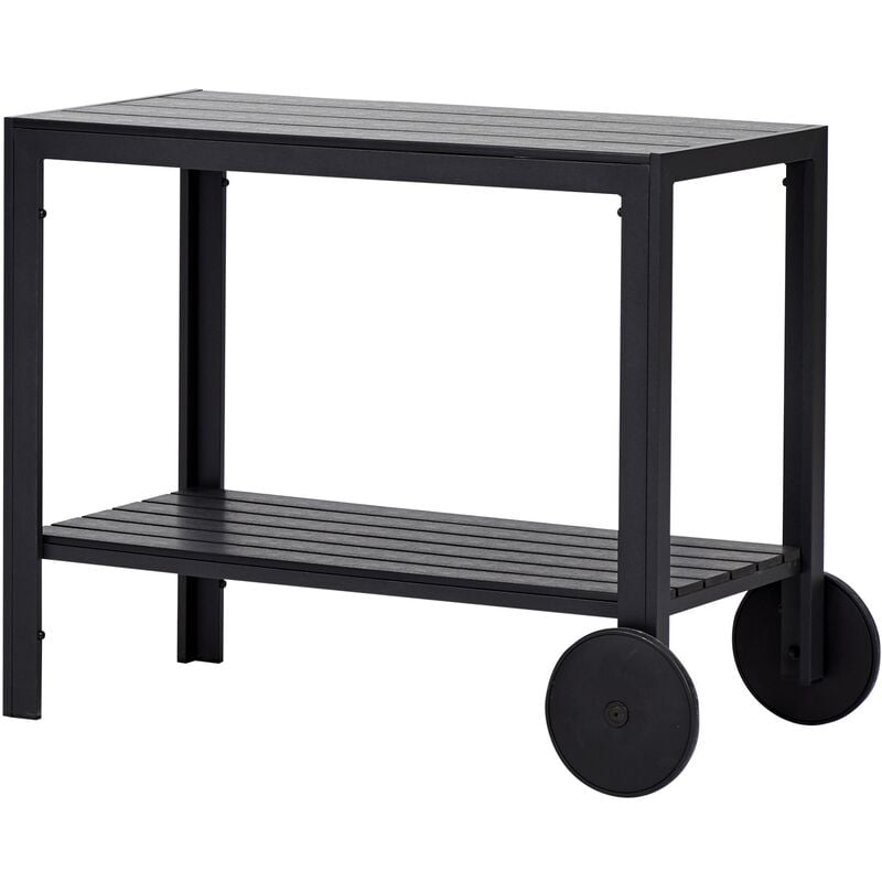 Laust Chariot de service, noir, noir.