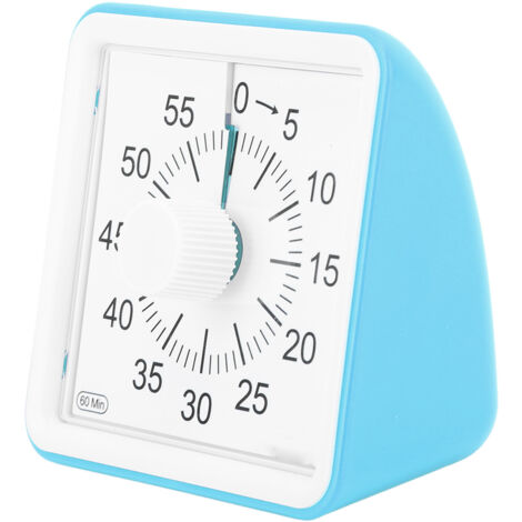 Lautloser visueller Timer, 60-Minuten-Countdown für Küche und Klassenzimmer, Blau