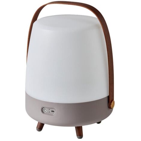 Lautsprecherlampe – tragbar und kabellos – bluetooth-verbindung und high-fidelity-sound, taupefarben - Kooduu - Lite-up Play Earth