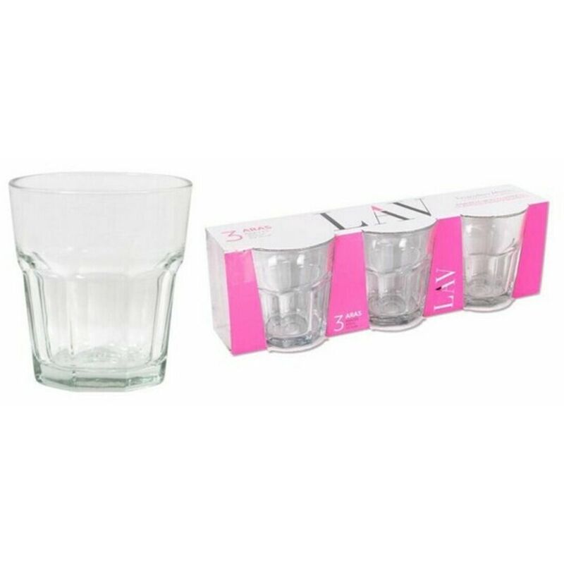 

Set de Vasos Aras Cristal (3 uds) 250 g - ø 8,5 x 9,5 cm - LAV