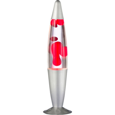 LAVA  LAMPADA OGIVA GADGET ALLUMINIO + ROSSO H.41CM