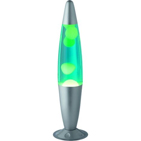 LAVA LAMPADA OGIVA GADGET ALLUMINIO + VERDE H.41CM
