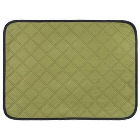 Lavable coussin pipi chien, tapis réutilisable pour urine, protection anti-fuites, taille M vert, entraînement propreté et hygiène animal.