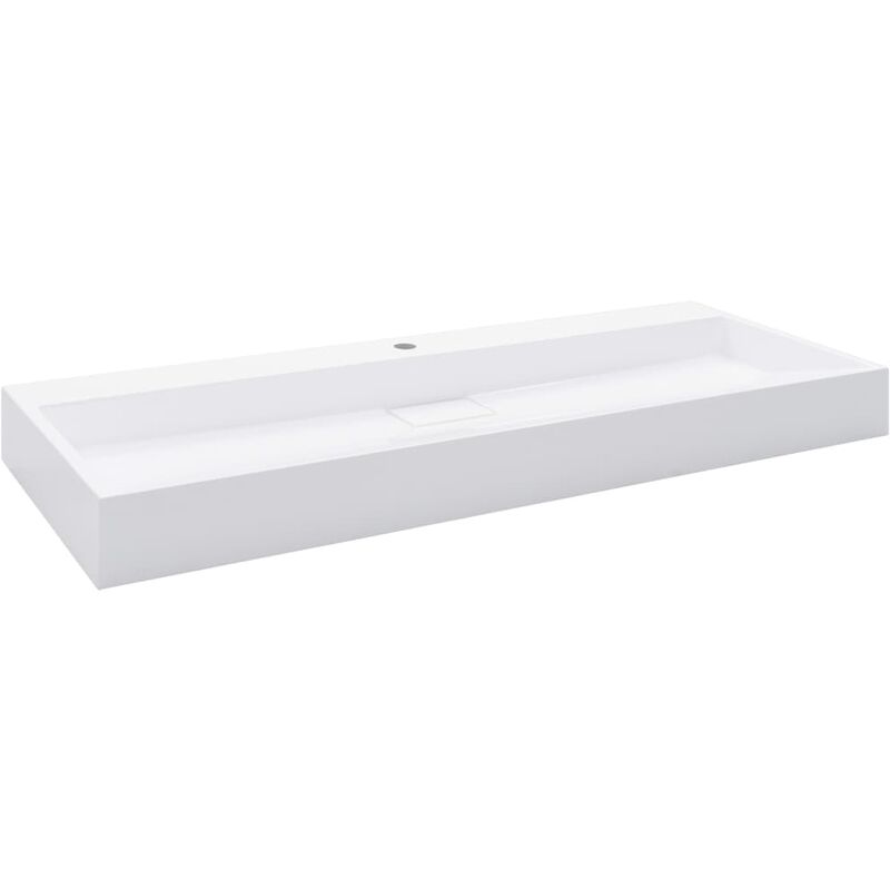 

Lavabo 120x46x11 cm resina mineral/marmol blanco
