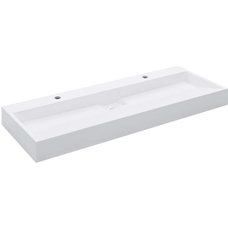 

Lavabo 120x46x11 cm resina mineral/marmol blanco