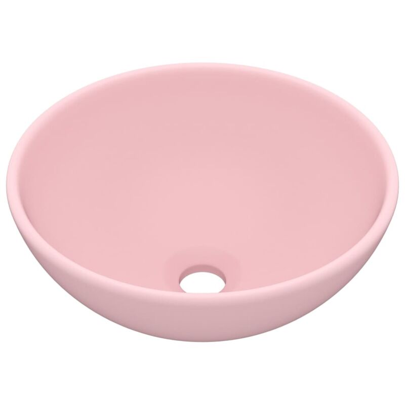 vidaXL Wastafel rond 32,5x14 cm keramiek matroze146966