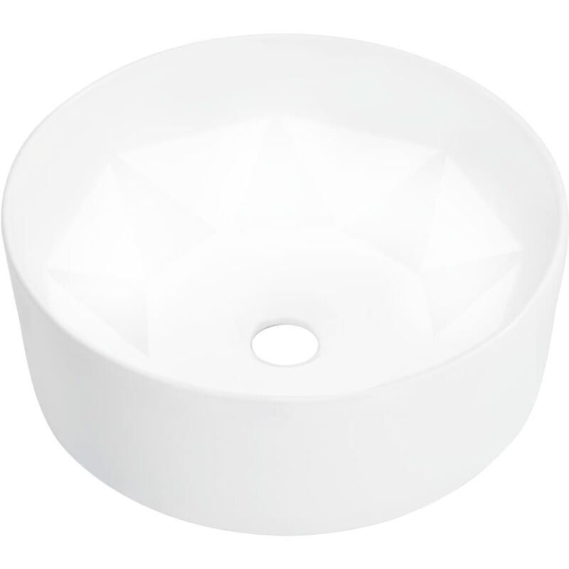 

vidaXL Lavabo 36x14 cm cerámica blanco - Blanco