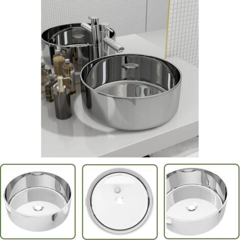 Lavabo 40 x 15 cm Céramique Argenté