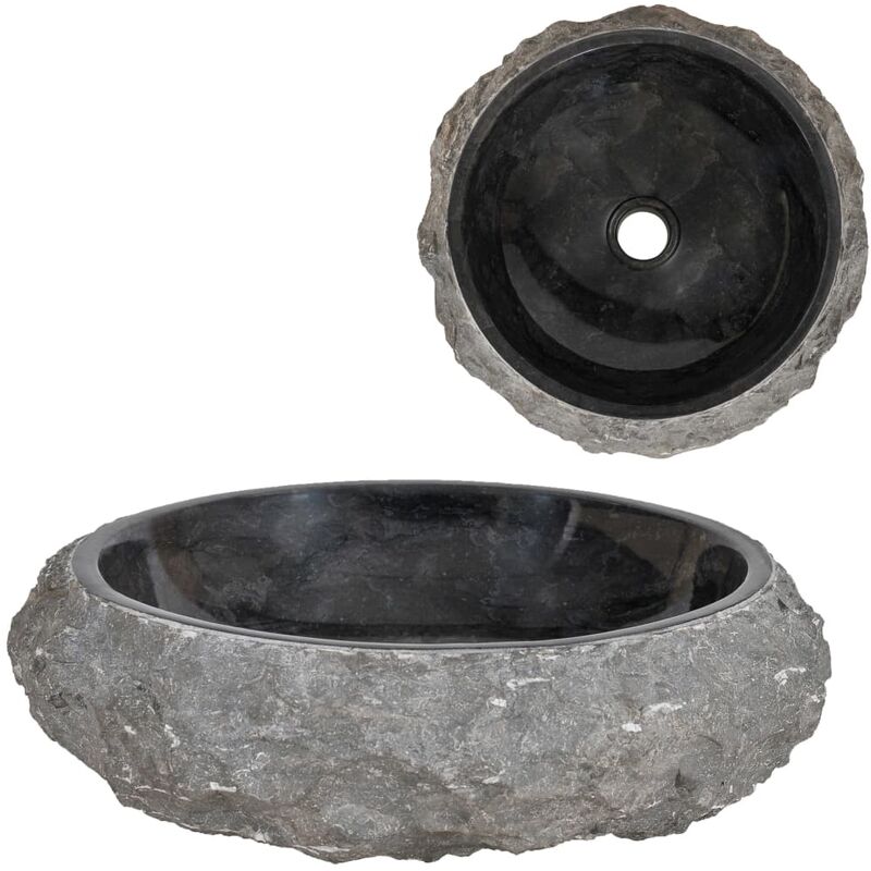 

Lavabo 40x12 cm de mármol negro - Negro - Vidaxl
