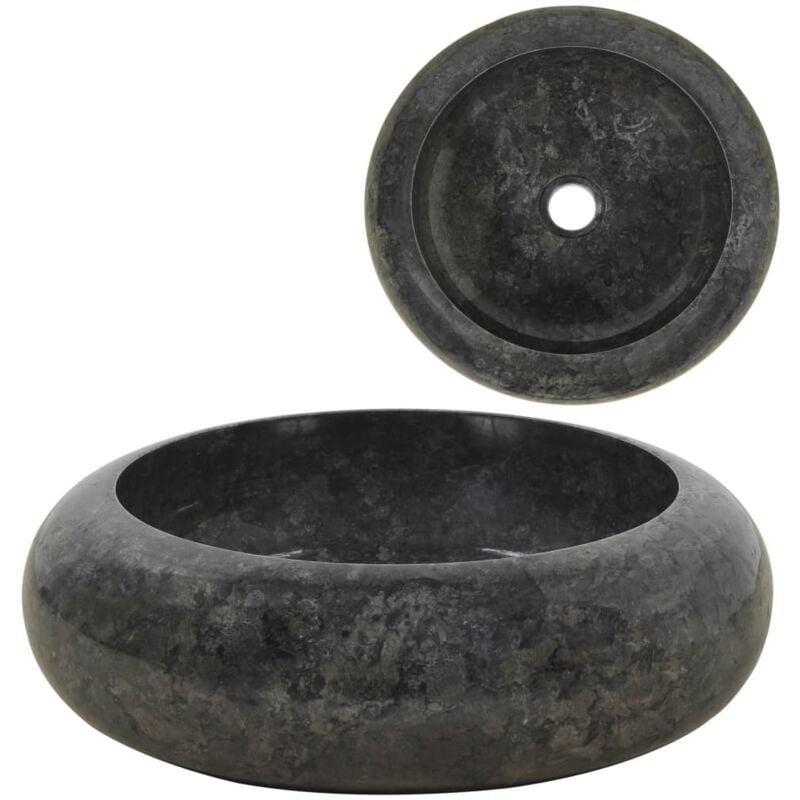 

Lavabo 40x12 cm mármol negro - Negro - Vidaxl