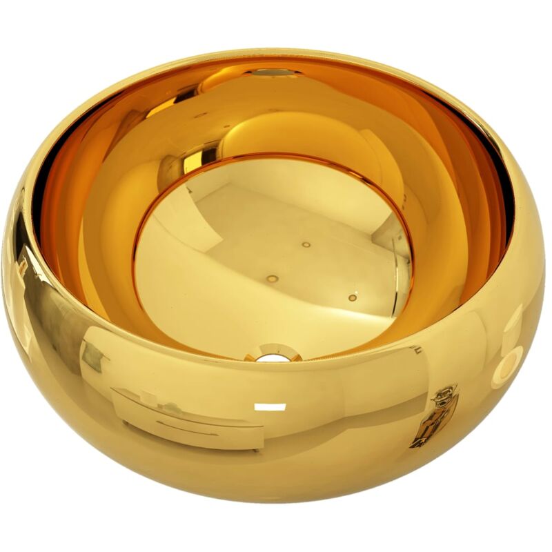 

Lavabo 40x15 cm cerámica dorado - Oro - Vidaxl