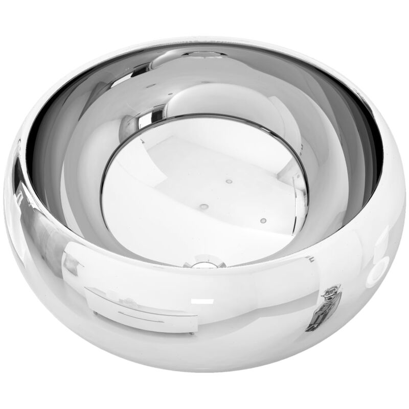 

vidaXL Lavabo 40x15 cm cerámica plateado - Plateado